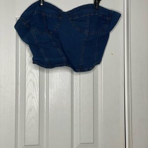 Jean crop top